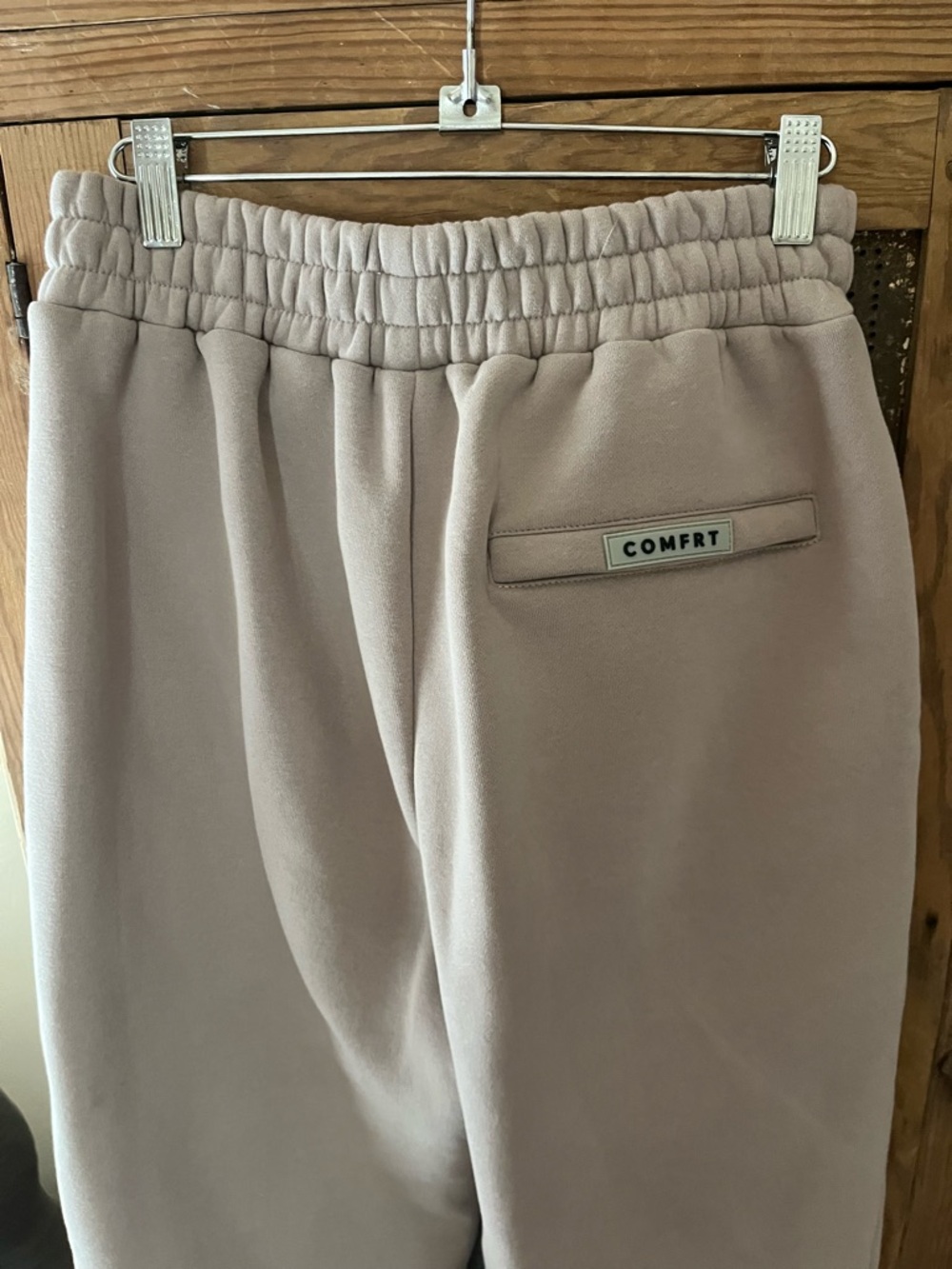 Women's Cozy Elastic-Waist Jogger Pants - Light Taupe - Picture 4 of 6